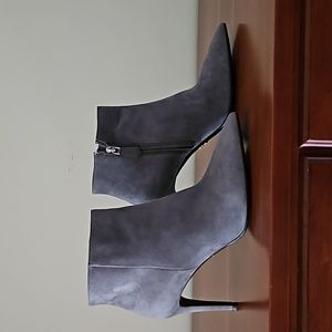 Prada grey suede booties